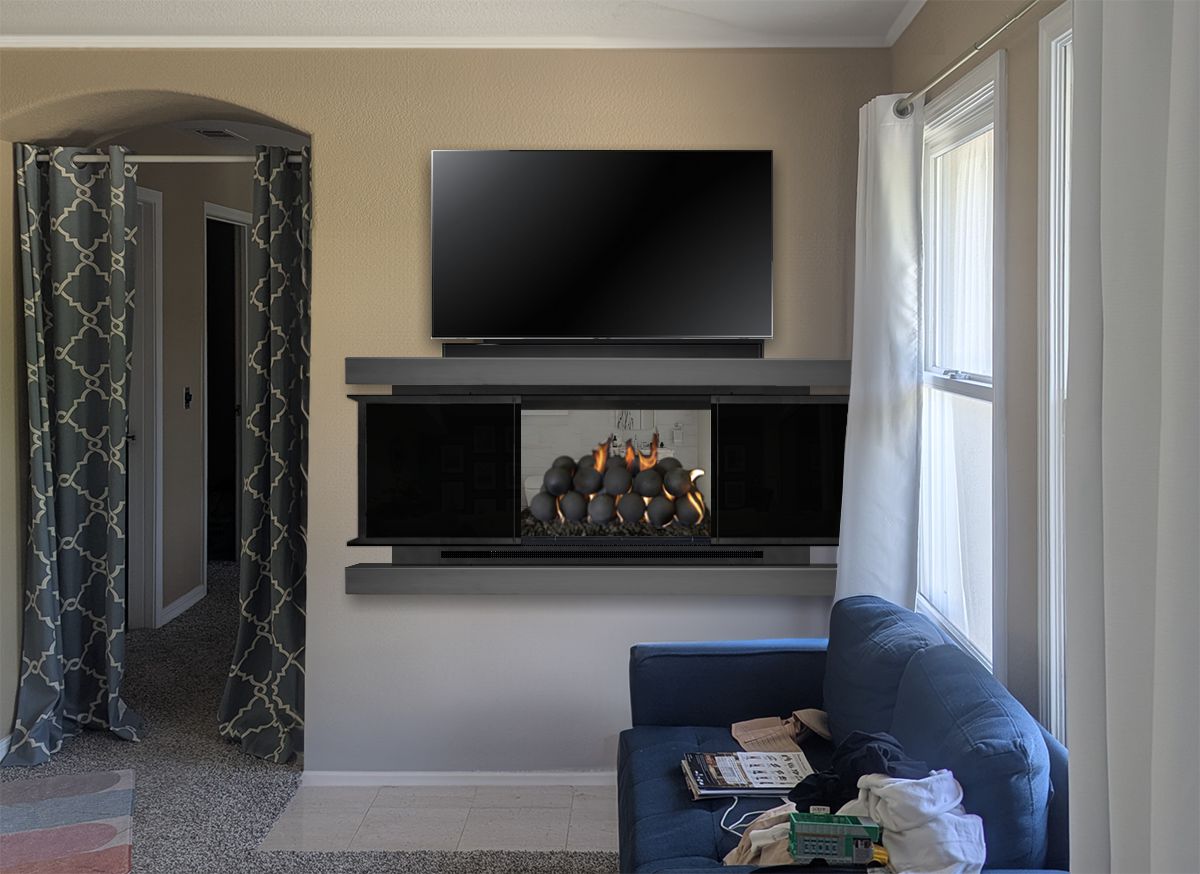 Rail Sliding Fireplace Door