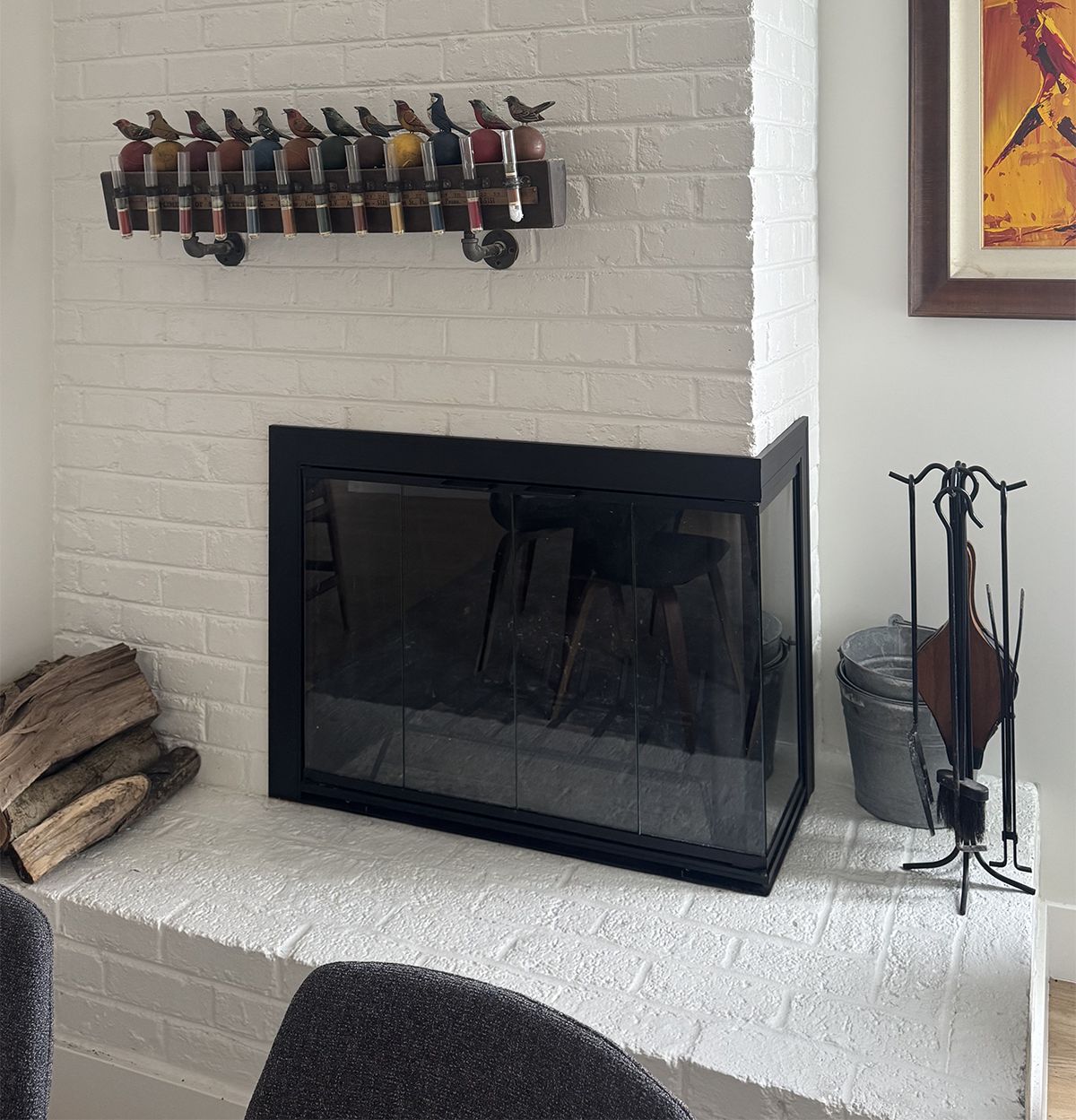 Savannah Corner Fireplace Door